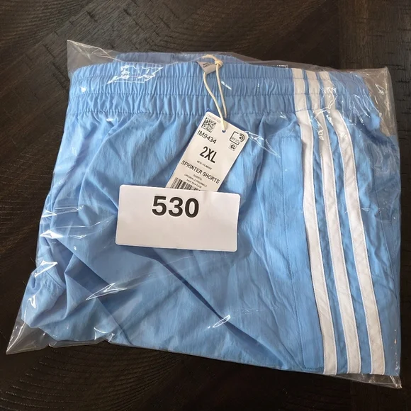 Adidas Originals Men's Sprinter Shorts - Violet -2XL- IM9434 New Semi Blue Burst - Picture 8 of 8